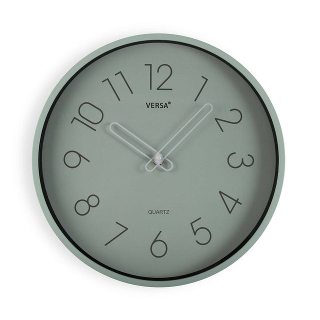 Wall Clock Versa Green Plastic Quartz 4 x 30 x 30 cm
